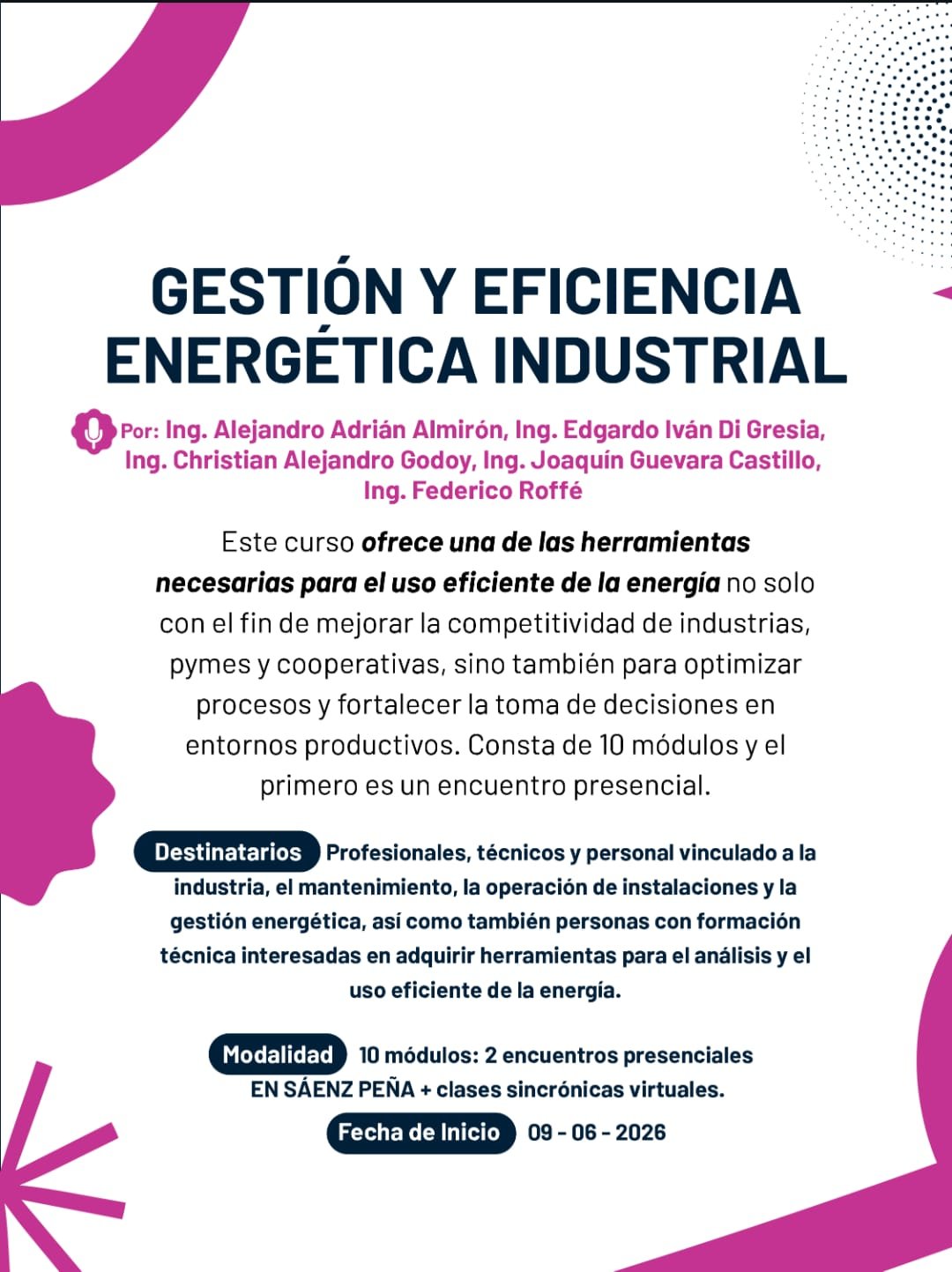 Campus Virtual ICCTI 📣 Curso Gestión y Eficiencia Energética Industrial ⚡️🏭 
